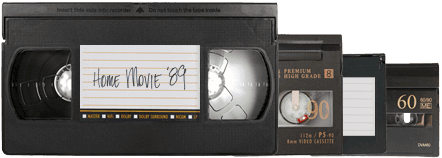 VHS, S-VHS, VHS-C, Hi-8, Digital 8, Mini DV